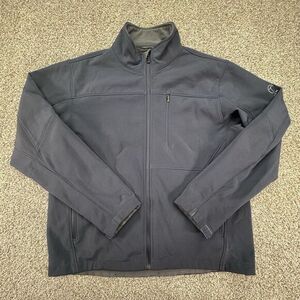 Tumi Tech Jacket Men's Size‎ Large Navy Full Zip Fleece Lined Softshell